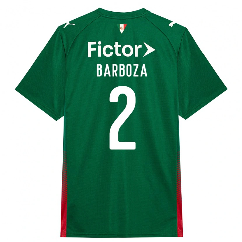 Danxen Dětské Alexander Barboza #2 Zelená Červená Bílá Domů Hráčské Dresy 2026/27 Dres