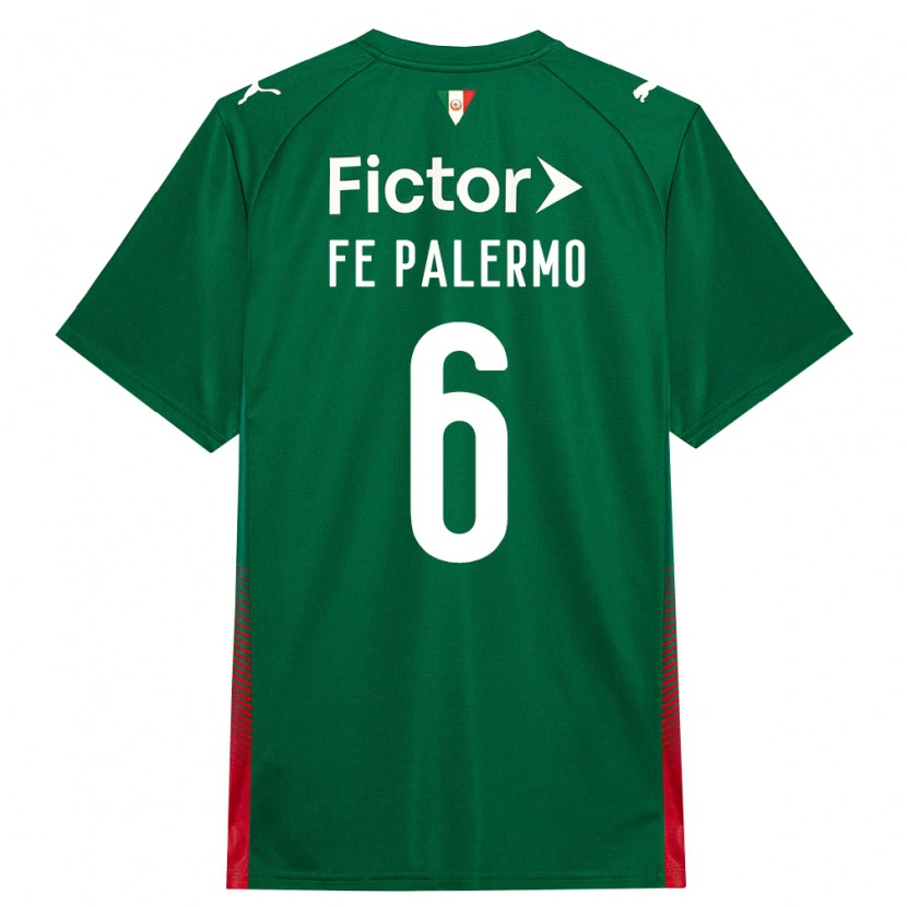 Danxen Dětské Fe Palermo #6 Zelená Červená Bílá Domů Hráčské Dresy 2026/27 Dres