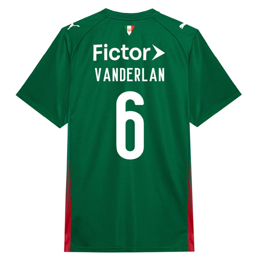 Danxen Dětské Vanderlan #6 Zelená Červená Bílá Domů Hráčské Dresy 2026/27 Dres
