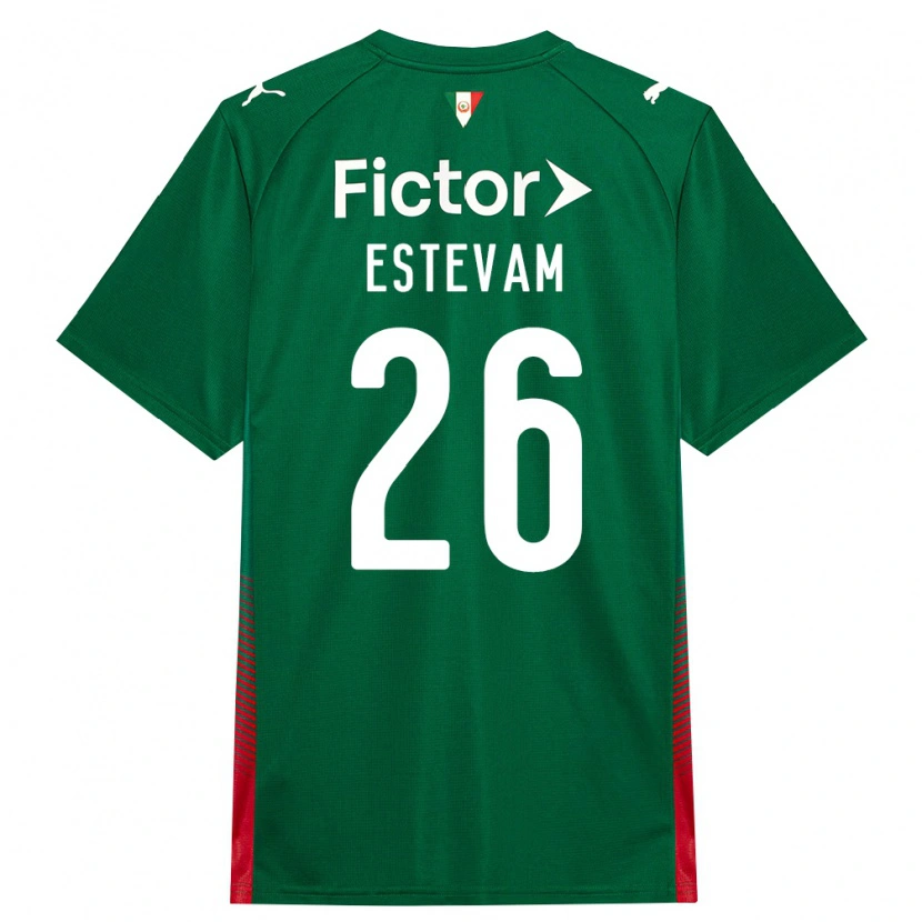 Danxen Dětské Laís Estevam #26 Zelená Červená Bílá Domů Hráčské Dresy 2026/27 Dres