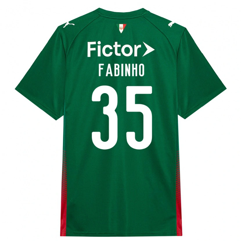 Danxen Dětské Fabinho #35 Zelená Červená Bílá Domů Hráčské Dresy 2026/27 Dres