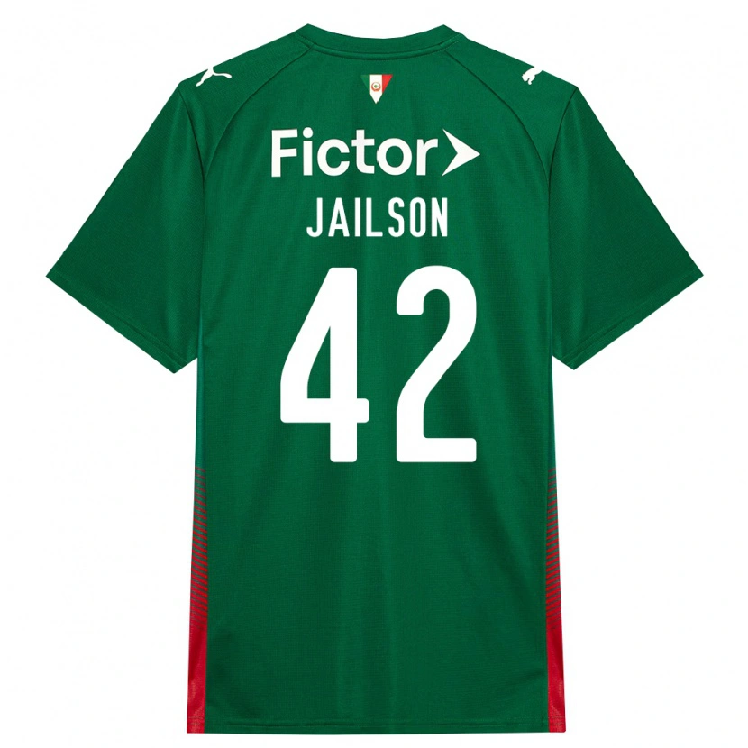 Danxen Dětské Jailson #42 Zelená Červená Bílá Domů Hráčské Dresy 2026/27 Dres