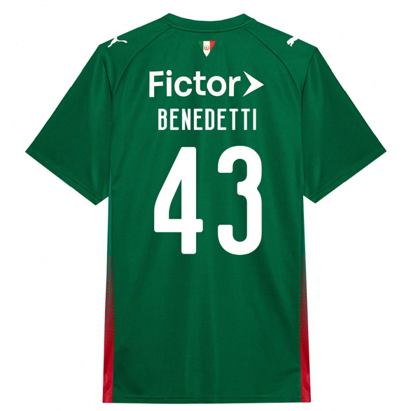 Danxen Dětské Luis Benedetti #43 Zelená Červená Bílá Domů Hráčské Dresy 2026/27 Dres