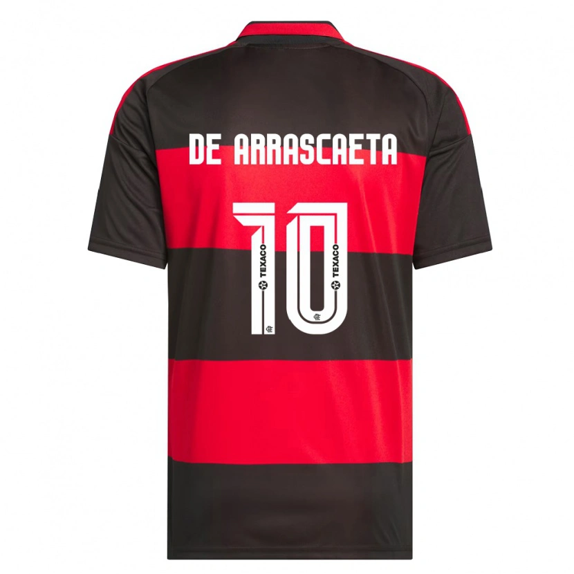 Danxen Dětské Giorgian De Arrascaeta #10 Červená Černá Bílá Domů Hráčské Dresy 2026/27 Dres