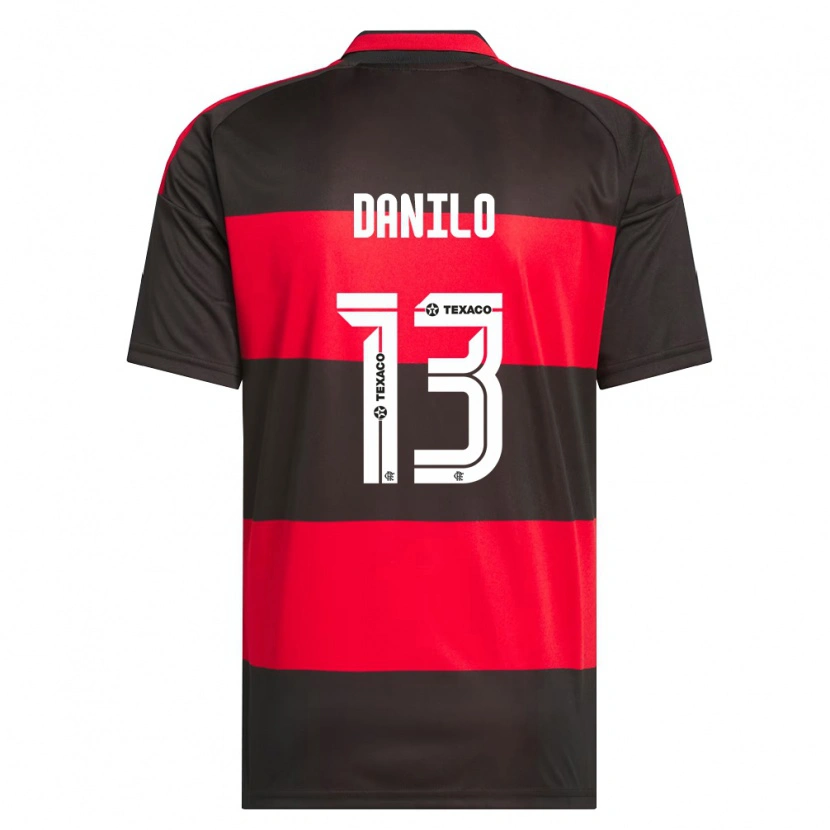 Danxen Dětské Danilo Luiz Da Silva #13 Červená Černá Bílá Domů Hráčské Dresy 2026/27 Dres