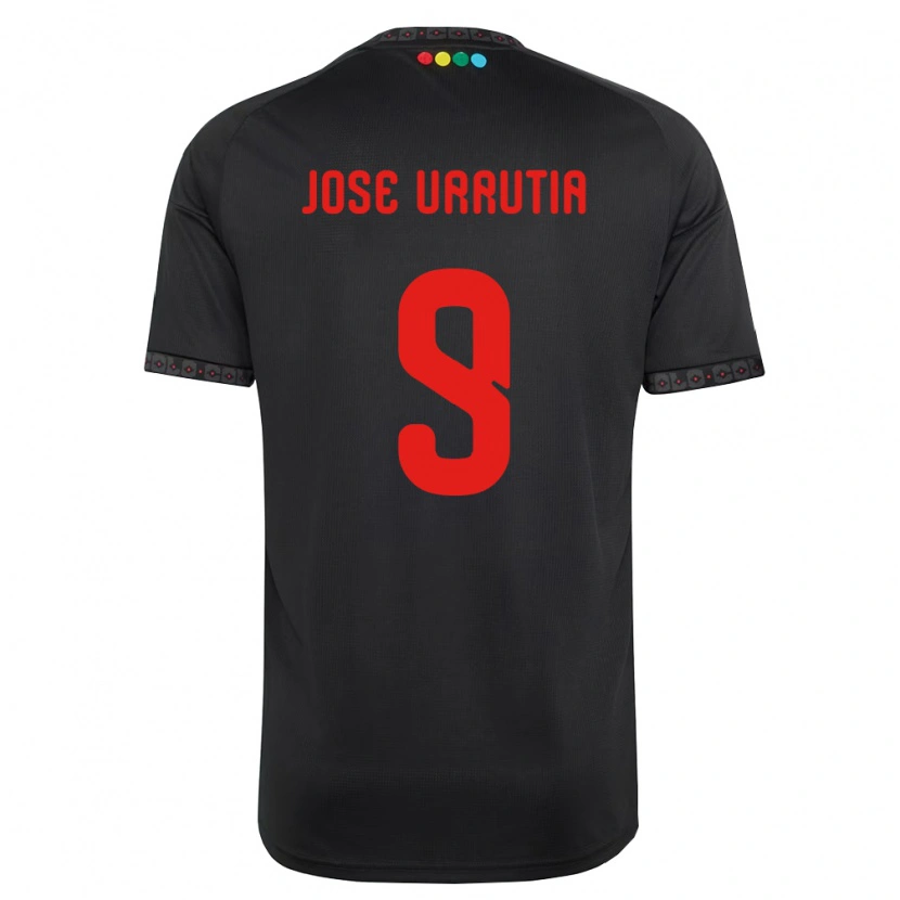 Danxen Dětské María José Urrutia #9 Černá Červená Daleko Hráčské Dresy 2026/27 Dres