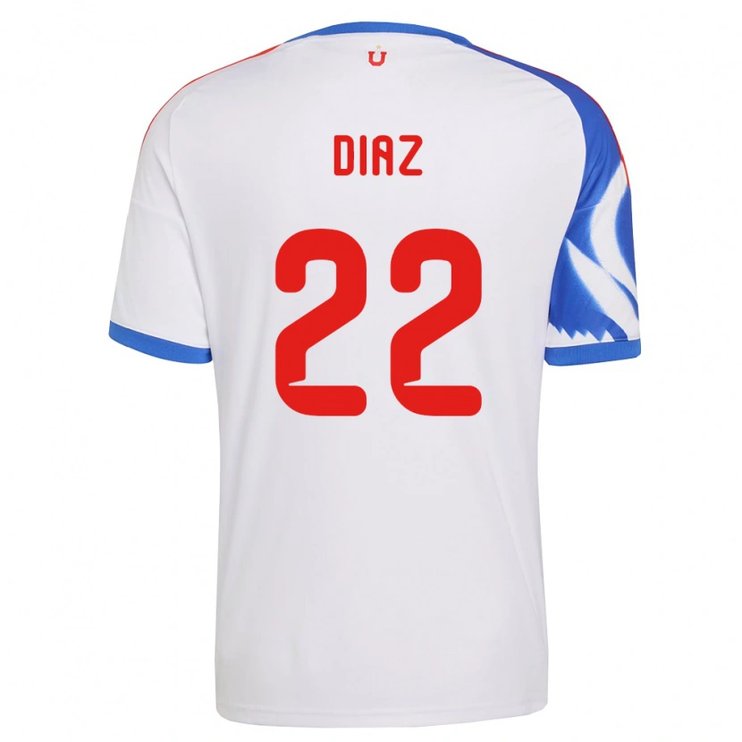 Danxen Dětské Valentina Díaz #22 Bílá Tmavě Modrá Daleko Hráčské Dresy 2026/27 Dres