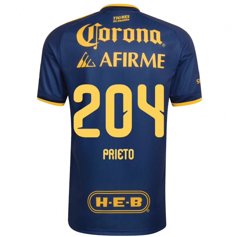 Danxen Dětské Leonel Prieto #204 Královsky Modrá Žlutá Daleko Hráčské Dresy 2026/27 Dres