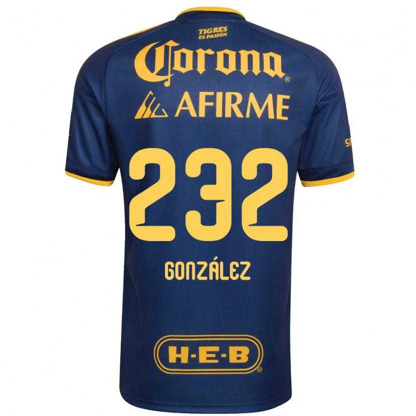 Danxen Dětské César González #232 Královsky Modrá Žlutá Daleko Hráčské Dresy 2026/27 Dres