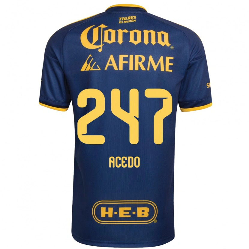 Danxen Dětské Kevin Acedo #247 Královsky Modrá Žlutá Daleko Hráčské Dresy 2026/27 Dres