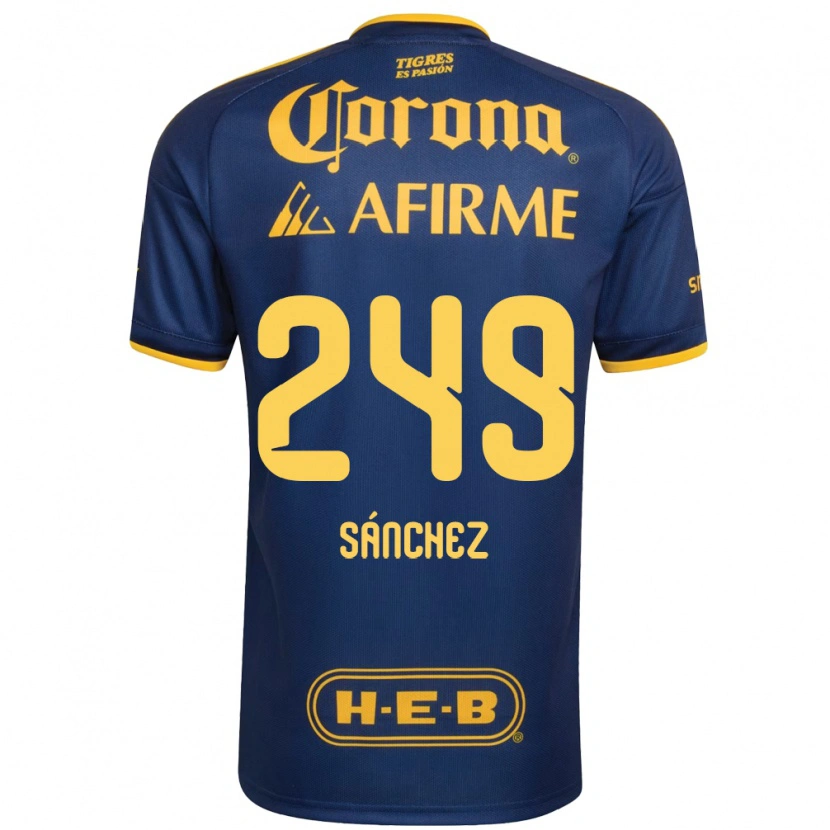 Danxen Dětské Estevan Sánchez #249 Královsky Modrá Žlutá Daleko Hráčské Dresy 2026/27 Dres