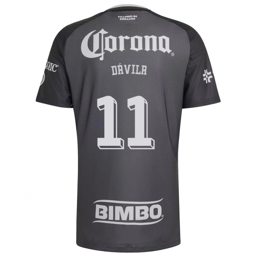 Danxen Dětské Víctor Dávila #11 Šedá Bílá Černá Daleko Hráčské Dresy 2026/27 Dres