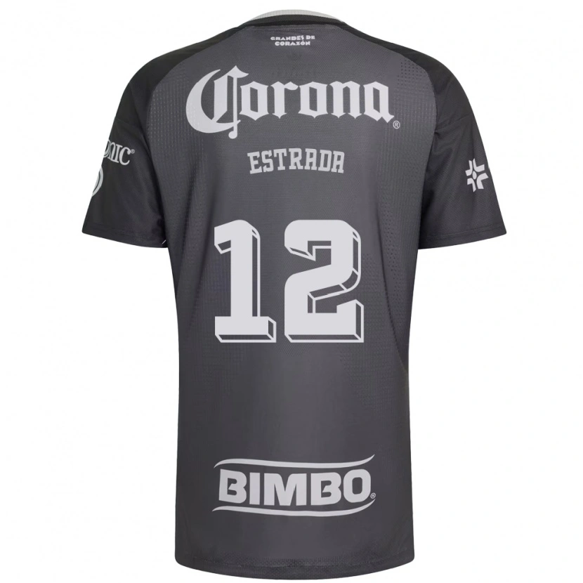 Danxen Dětské Jonathan Estrada #12 Šedá Bílá Černá Daleko Hráčské Dresy 2026/27 Dres