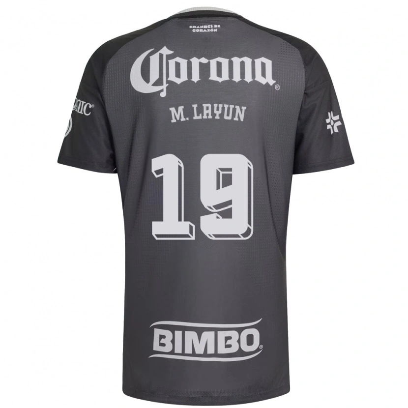 Danxen Dětské Miguel Layun #19 Šedá Bílá Černá Daleko Hráčské Dresy 2026/27 Dres