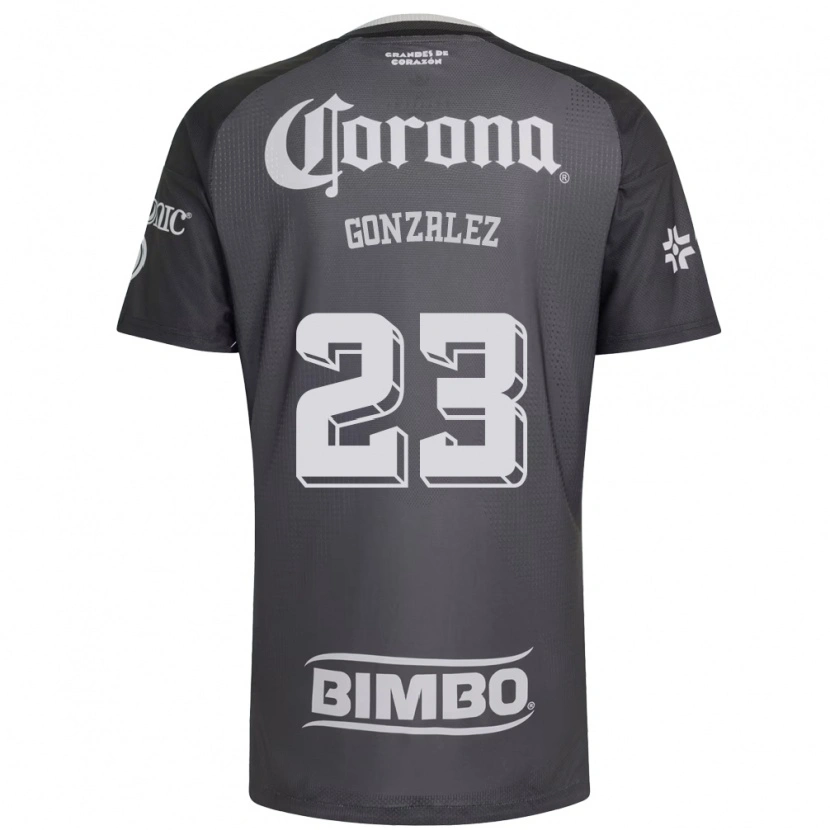 Danxen Dětské Itzel Gonzalez #23 Šedá Bílá Černá Daleko Hráčské Dresy 2026/27 Dres