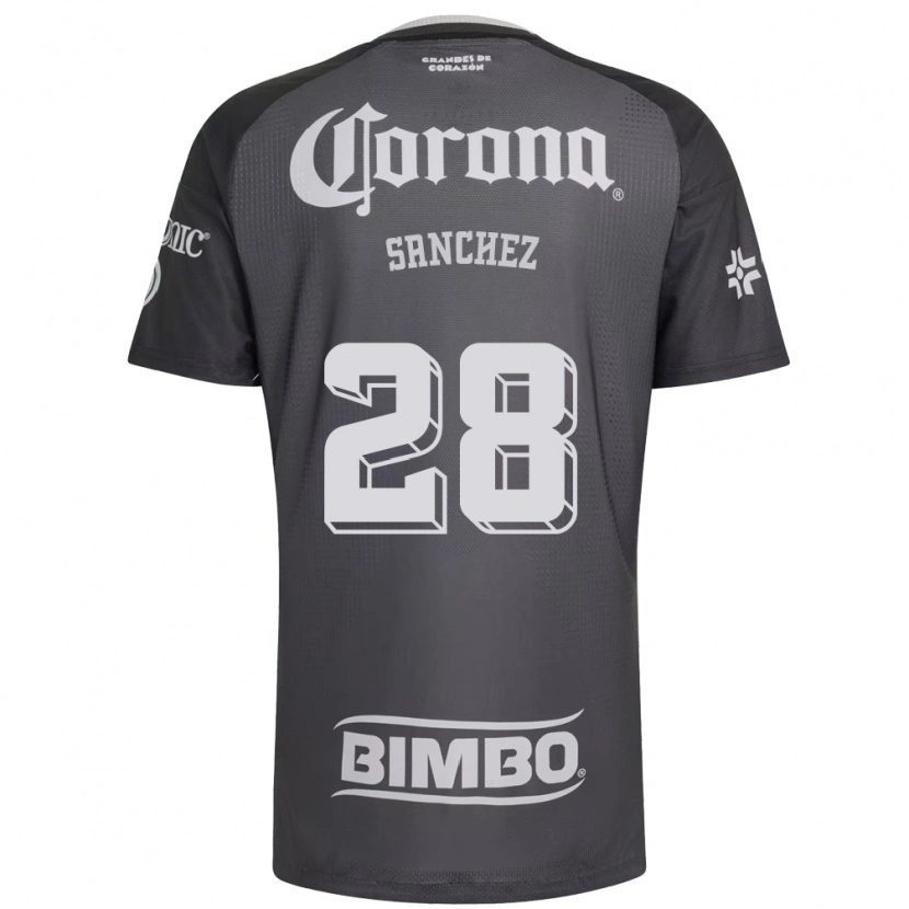 Danxen Dětské Érick Sánchez #28 Šedá Bílá Černá Daleko Hráčské Dresy 2026/27 Dres