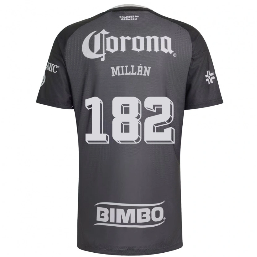 Danxen Dětské Daniel Millán #182 Šedá Bílá Černá Daleko Hráčské Dresy 2026/27 Dres