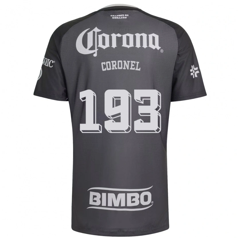 Danxen Dětské Ángel Coronel #193 Šedá Bílá Černá Daleko Hráčské Dresy 2026/27 Dres