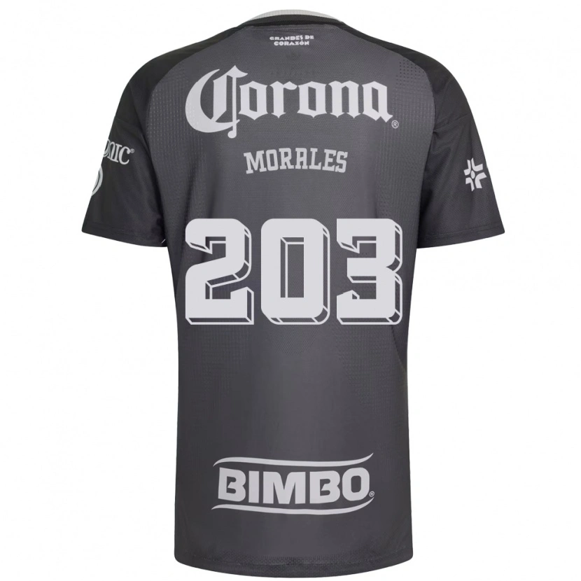 Danxen Dětské Alan Morales #203 Šedá Bílá Černá Daleko Hráčské Dresy 2026/27 Dres