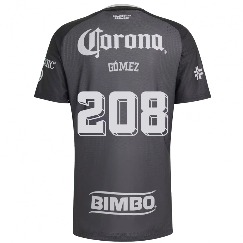 Danxen Dětské José Gómez #208 Šedá Bílá Černá Daleko Hráčské Dresy 2026/27 Dres