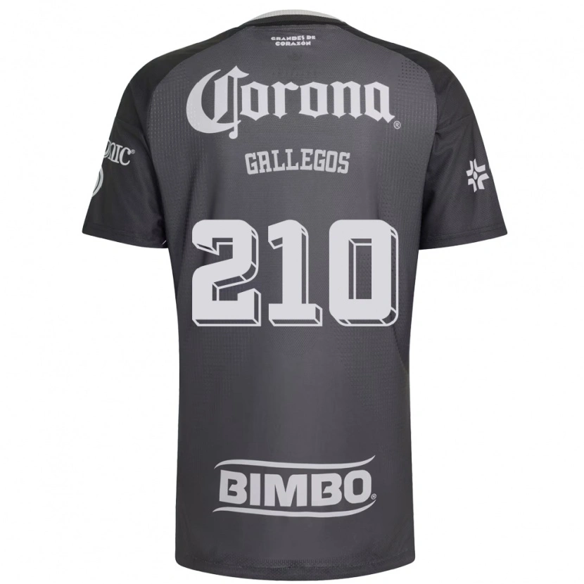 Danxen Dětské José Gallegos #210 Šedá Bílá Černá Daleko Hráčské Dresy 2026/27 Dres