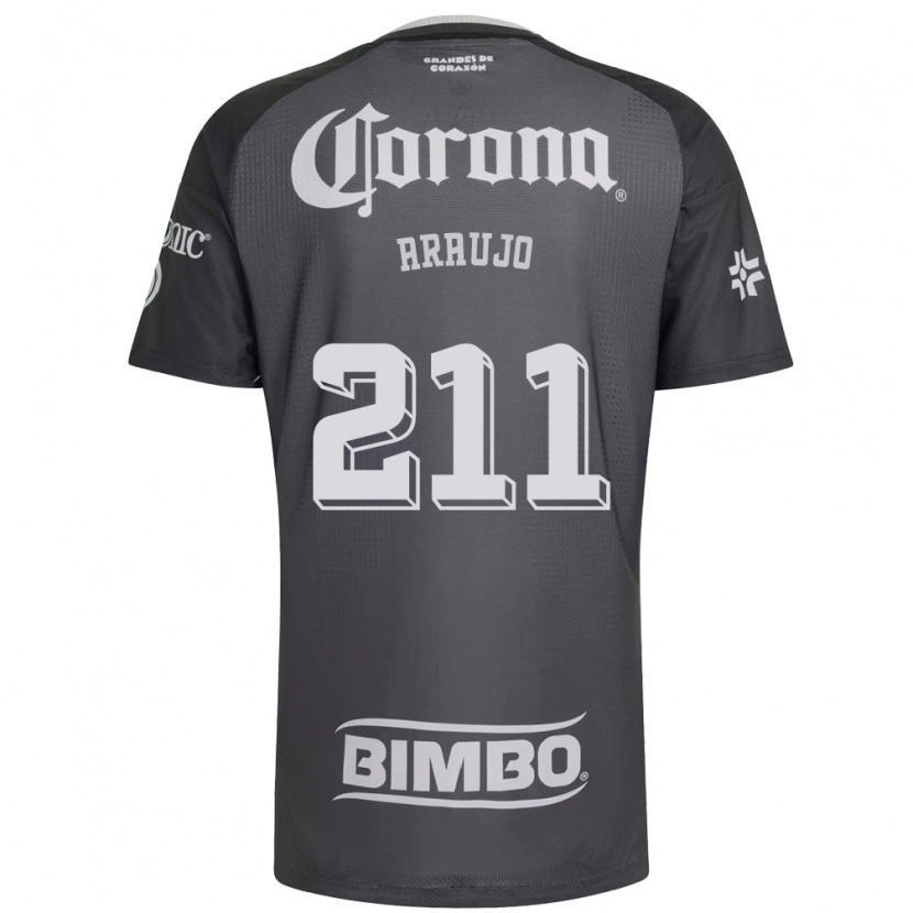 Danxen Dětské Andrés Araujo #211 Šedá Bílá Černá Daleko Hráčské Dresy 2026/27 Dres