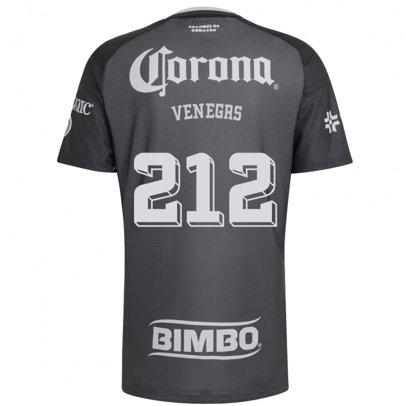 Danxen Dětské Sebastián Venegas #212 Šedá Bílá Černá Daleko Hráčské Dresy 2026/27 Dres