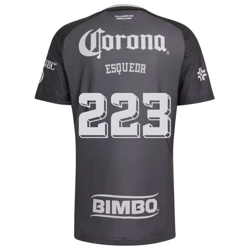 Danxen Dětské Diego Esqueda #223 Šedá Bílá Černá Daleko Hráčské Dresy 2026/27 Dres
