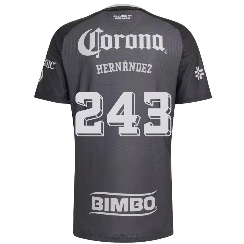 Danxen Dětské Eduardo Hernández #243 Šedá Bílá Černá Daleko Hráčské Dresy 2026/27 Dres