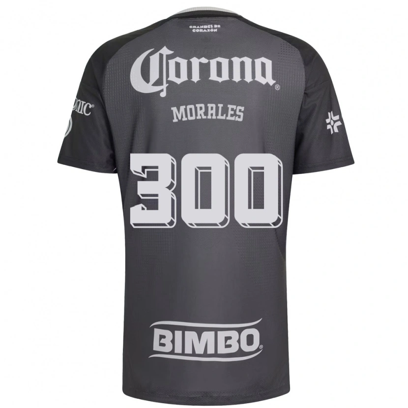 Danxen Dětské Jareth Morales #300 Šedá Bílá Černá Daleko Hráčské Dresy 2026/27 Dres
