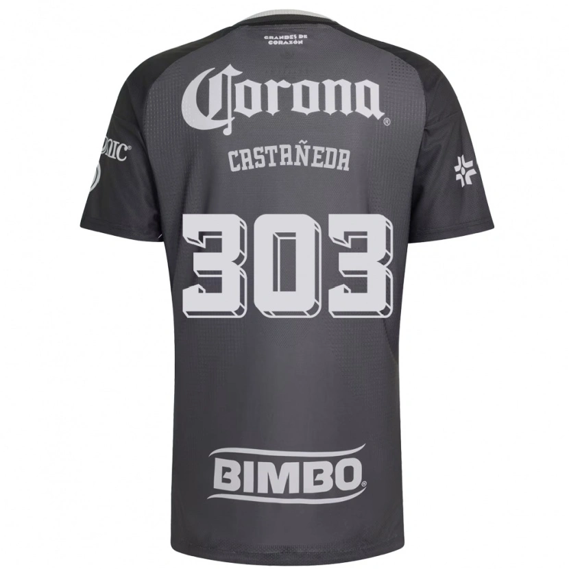 Danxen Dětské Luis Castañeda #303 Šedá Bílá Černá Daleko Hráčské Dresy 2026/27 Dres