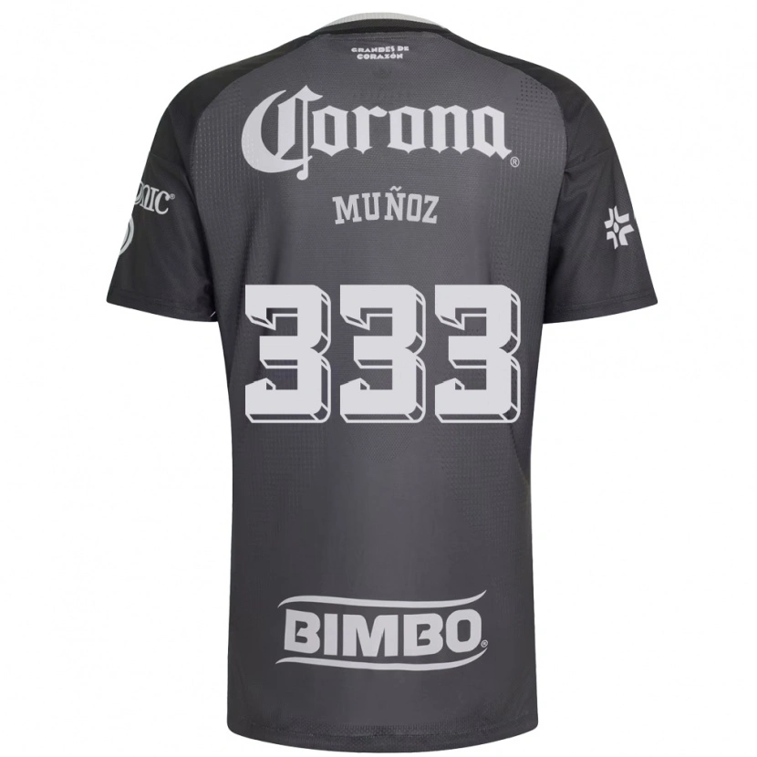 Danxen Dětské Aarón Muñoz #333 Šedá Bílá Černá Daleko Hráčské Dresy 2026/27 Dres