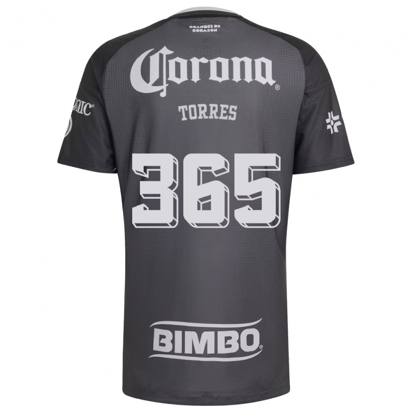 Danxen Dětské Uriel Torres #365 Šedá Bílá Černá Daleko Hráčské Dresy 2026/27 Dres