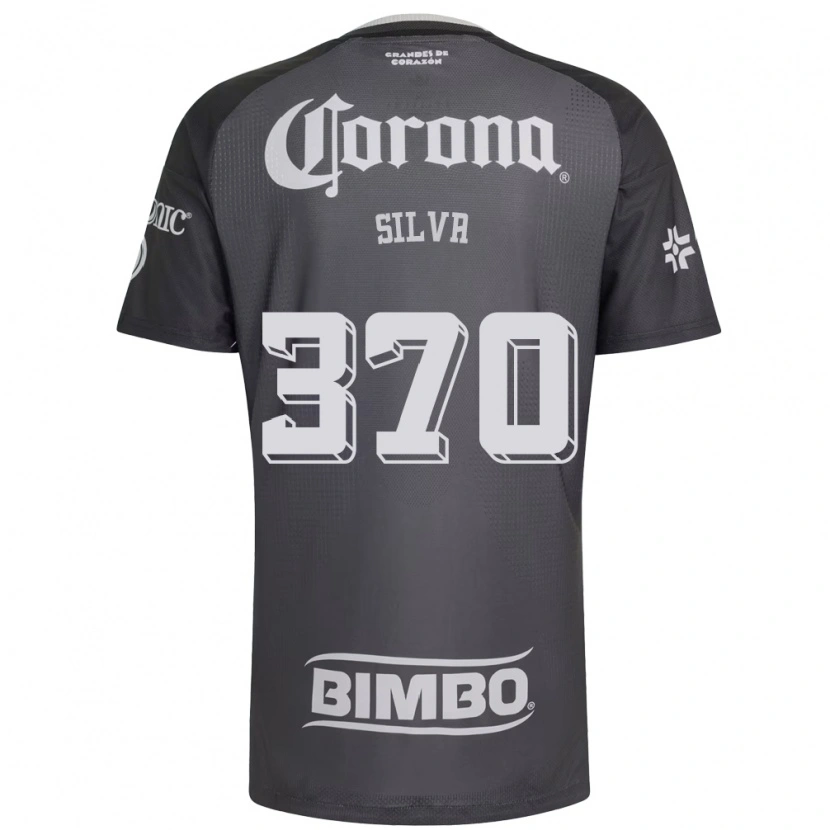 Danxen Dětské Sebastián Silva #370 Šedá Bílá Černá Daleko Hráčské Dresy 2026/27 Dres