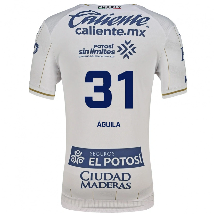 Danxen Dětské Eduardo Águila #31 Bílá Modrá Daleko Hráčské Dresy 2026/27 Dres