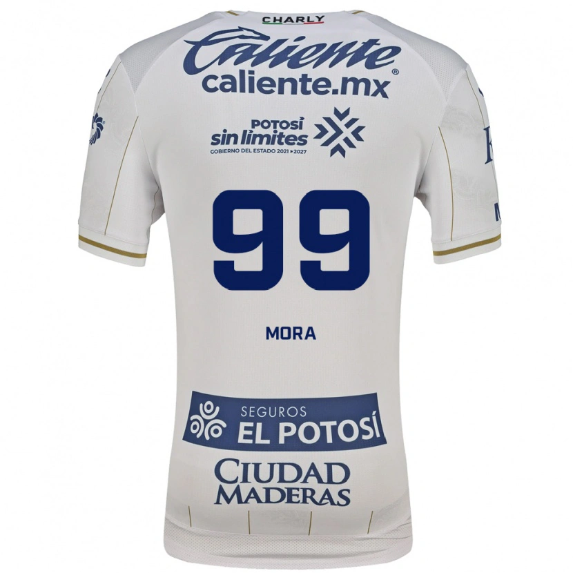 Danxen Dětské Felipe Mora #99 Bílá Modrá Daleko Hráčské Dresy 2026/27 Dres