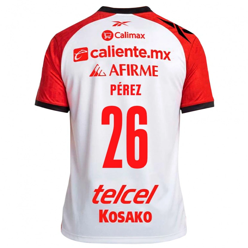 Danxen Dětské Aldahir Pérez #26 Bílá Černá Červená Daleko Hráčské Dresy 2026/27 Dres