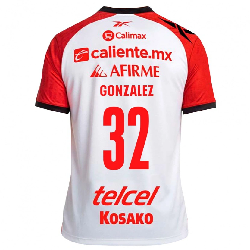 Danxen Dětské Carlos Gonzalez #32 Bílá Černá Červená Daleko Hráčské Dresy 2026/27 Dres
