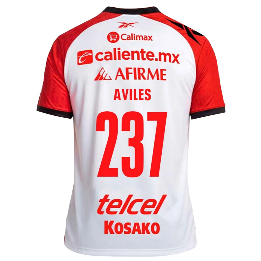 Danxen Dětské Emiliano Áviles #237 Bílá Černá Červená Daleko Hráčské Dresy 2026/27 Dres