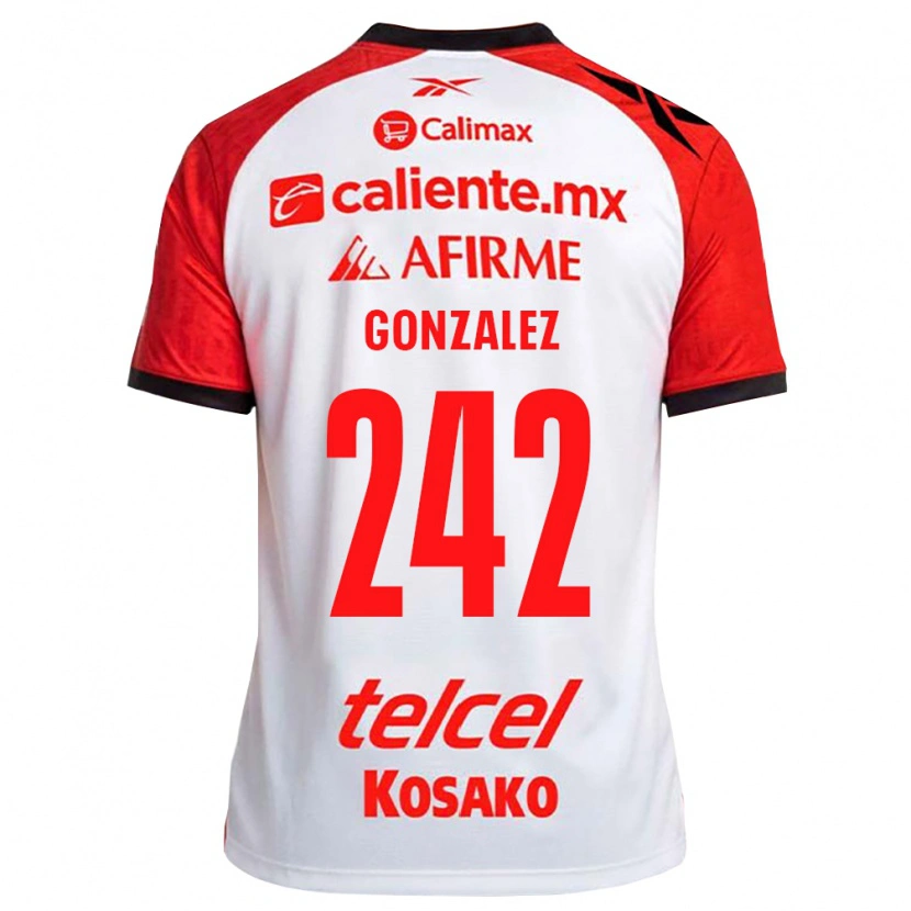 Danxen Dětské Osmar González #242 Bílá Černá Červená Daleko Hráčské Dresy 2026/27 Dres