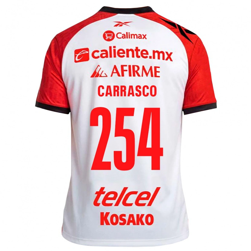 Danxen Dětské Jonathan Carrasco #254 Bílá Černá Červená Daleko Hráčské Dresy 2026/27 Dres