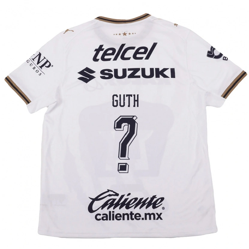 Danxen Dětské Tiago Guth #0 Bílá Černá Hnědá Daleko Hráčské Dresy 2026/27 Dres