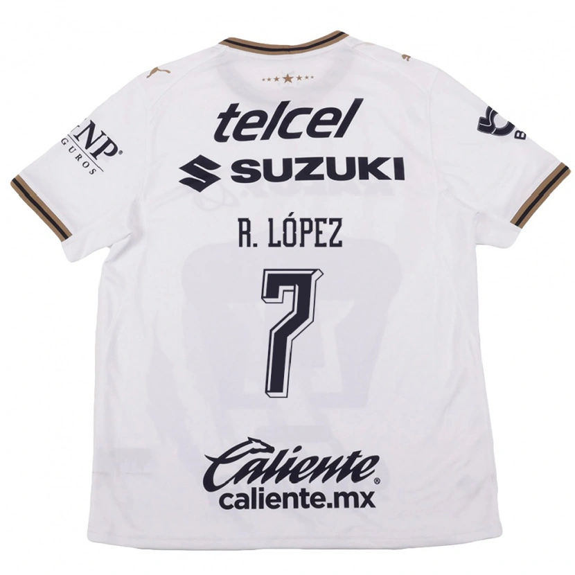 Danxen Dětské Rodrigo López #7 Bílá Černá Hnědá Daleko Hráčské Dresy 2026/27 Dres