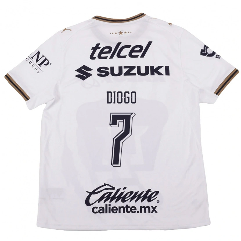 Danxen Dětské Diogo #7 Bílá Černá Hnědá Daleko Hráčské Dresy 2026/27 Dres