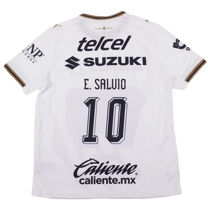 Danxen Dětské Eduardo Salvio #10 Bílá Černá Hnědá Daleko Hráčské Dresy 2026/27 Dres