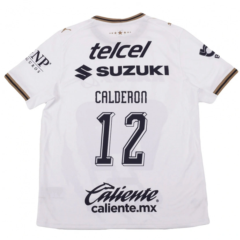 Danxen Dětské Cristian Calderón #12 Bílá Černá Hnědá Daleko Hráčské Dresy 2026/27 Dres