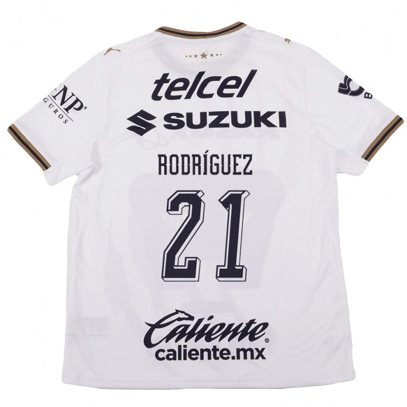 Danxen Dětské Michell Rodriguez #21 Bílá Černá Hnědá Daleko Hráčské Dresy 2026/27 Dres