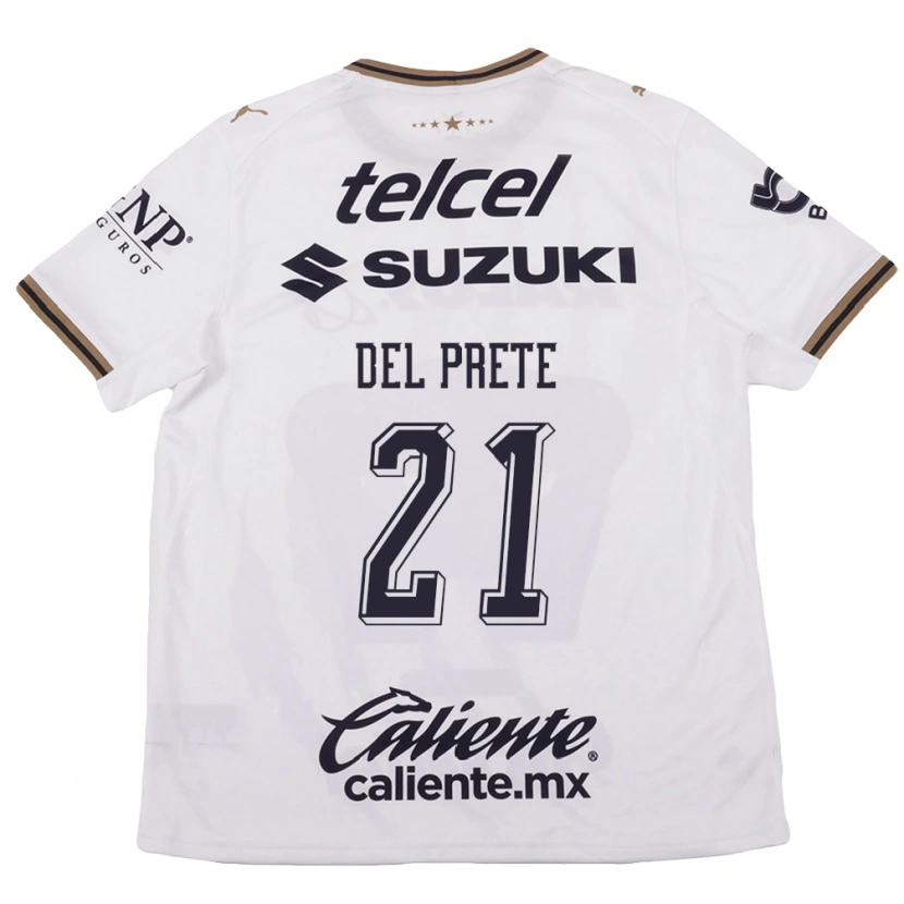 Danxen Dětské Gustavo Del Prete #21 Bílá Černá Hnědá Daleko Hráčské Dresy 2026/27 Dres
