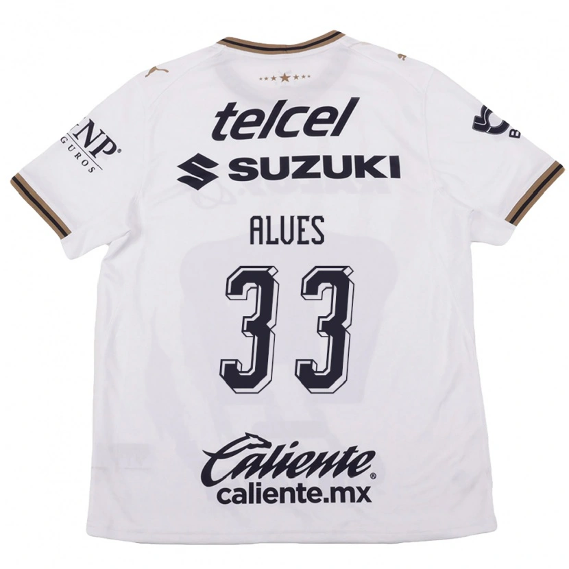 Danxen Dětské Dani Alves #33 Bílá Černá Hnědá Daleko Hráčské Dresy 2026/27 Dres