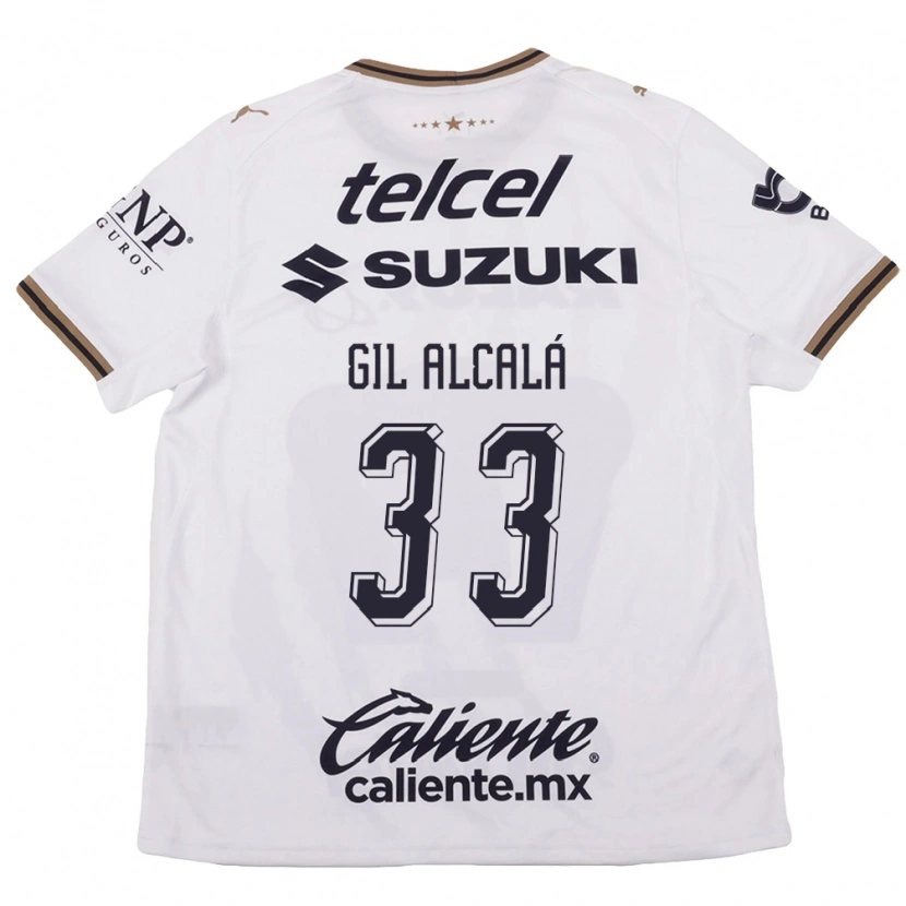 Danxen Dětské Gil Alcala #33 Bílá Černá Hnědá Daleko Hráčské Dresy 2026/27 Dres